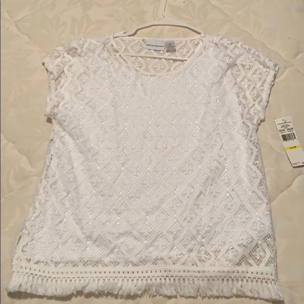 Alfred Dunner White Cami Top NWT